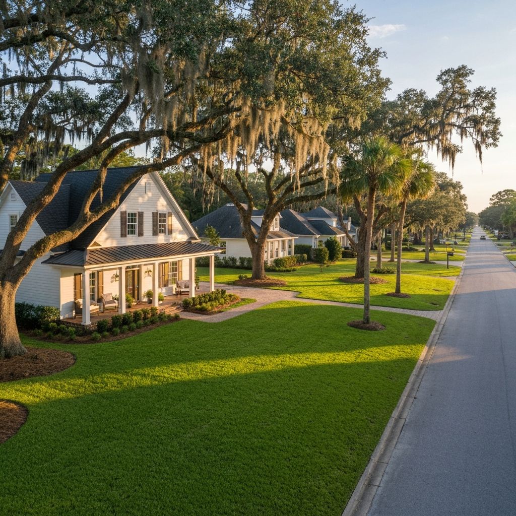 Beautiful Jacksonville Florida home with live oaks and Spanish moss